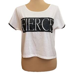 Material Girl Active Semi-Cropped Fierce T-Shirt Size XS